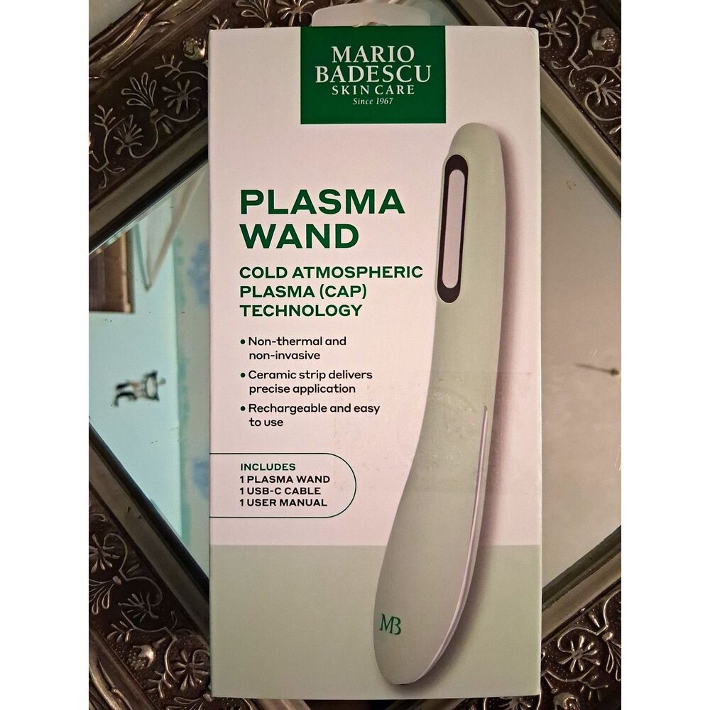 Mario Badescu Plasma Wand CAP Skincare Device USB-C Rechargeable Green